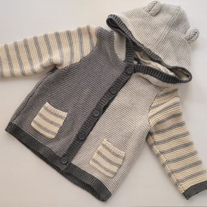 NWT Unisex Baby Bear Hooded Sweater 6-12m
